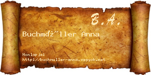 Buchmüller Anna névjegykártya