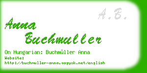 anna buchmuller business card